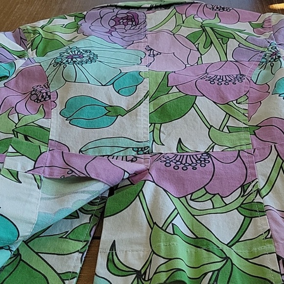 Loft Ann Taylor Floral Women's Jacket - Green and Pink size 2 - Picture 7 of 14